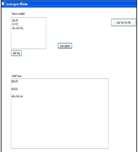 Table 2 :Trace of the event log  