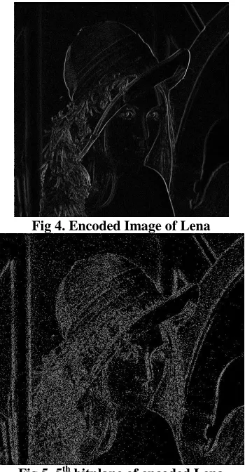 Fig 5. 5th bitplane of encoded Lena  