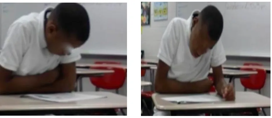 Figure 10. Cameron Showing Behavioral Engagement During Reading Time 