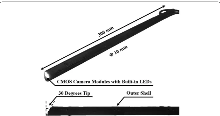 Fig. 2 Simple three-dimensional (3D) endoscope manufactured using 3D printing technique