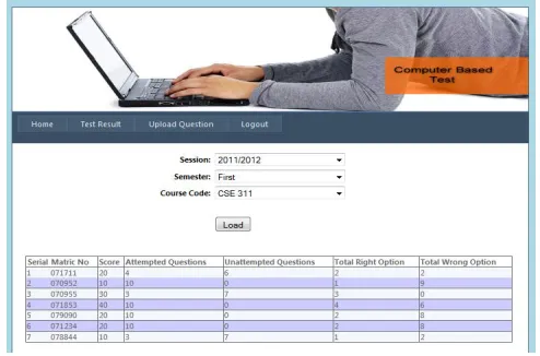 Fig. 12. Question Upload and Configuration Page  