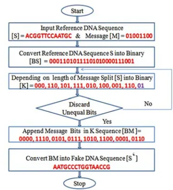 Figure-2.  Flow chart for DNA insertion encryption. 