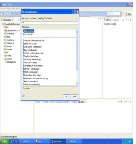 Fig 3: Using eclipse IDE import the project and run it using java application.  