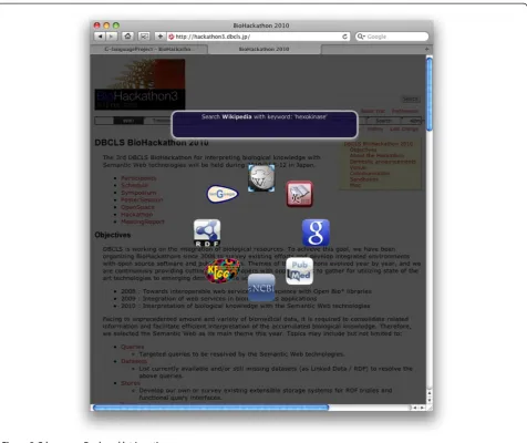 Figure 3 G-language Bookmarklet in action.