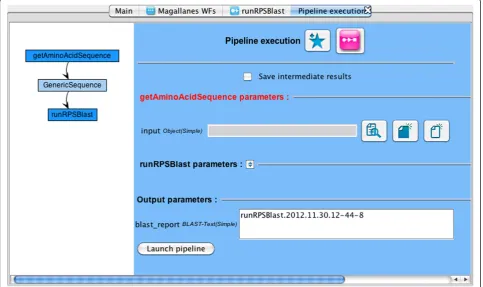 Figure 5 Enacting a workflow using jORCA. This shows how the workflow generated in Figure 4 can be enacted using jORCA