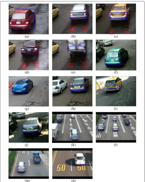 Figure 10 The vehicle color classification results in single and multiple lanes. (a-j) The classification results in a single lane