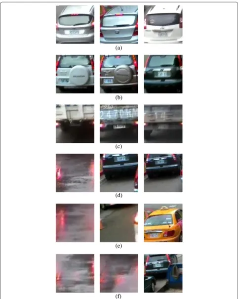 Figure 11 The vehicle type misclassified examples. (a) Sedans were misclassified as type ‘SUV’