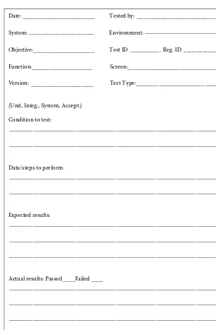 figure 6.3 test case form.