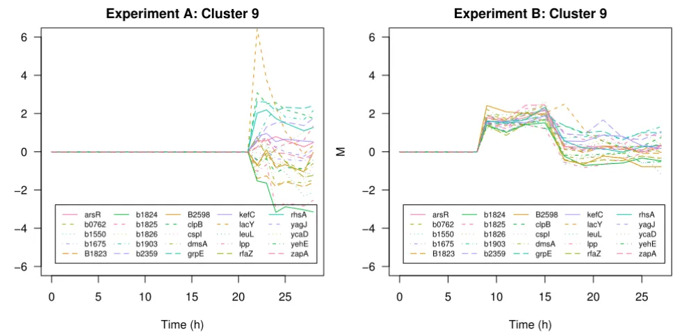 Figure 7Motor ActivityMotor Activity. Motor Activity (GO:0003774) in experiment A (left panel) and experiment B (right panel).