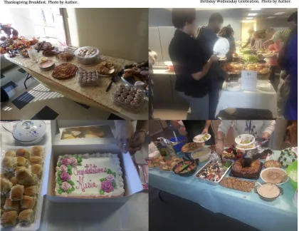 Figure 2.1 Collage of Office Food Celebrations  