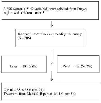 Figure 1. Flow chart of diarrheal cases under 5 years in Punjab 
