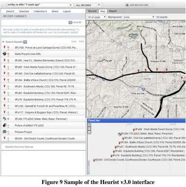 Figure 9 Sample of the Heurist v3.0 interface 