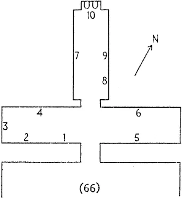 Figure 5.2 TT 66 plan (Porter and Moss). 