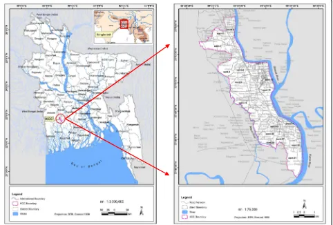 Fig. 1 Location of study area in context of Bangladesh