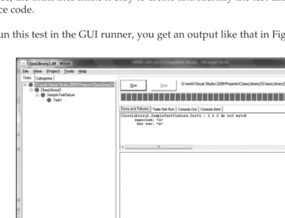 Figure 1-1As can be seen, you are provided with a list of test classes, and the tests contained within those test
