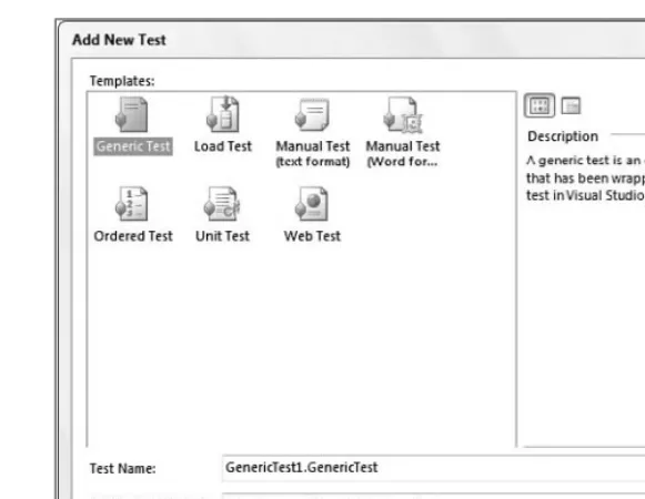Figure 2-6Select the test type you want, change its ﬁle name to something understandable to you and your team,