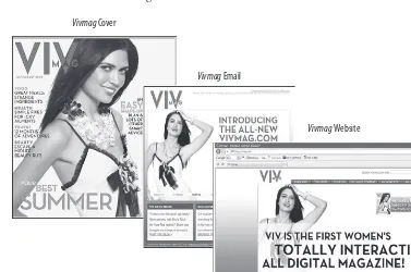 Figure 2.5  VIV successfully drives the reader from email to home page to magazine pages.