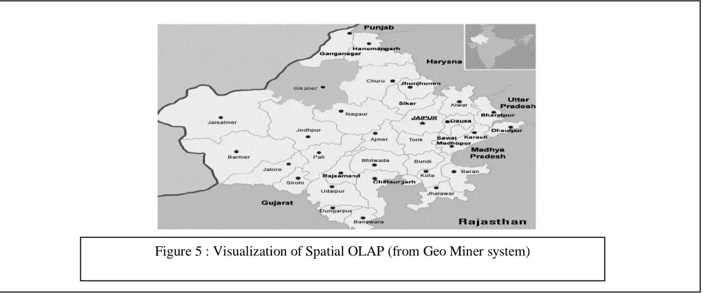 Figure 5 : Visualization of Spatial OLAP (from Geo Miner system)  