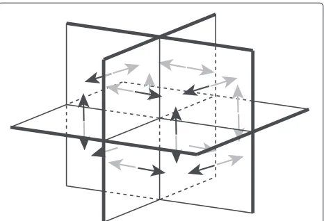 Figure 6 Force systems for three mutually perpendicular tensilecracks.