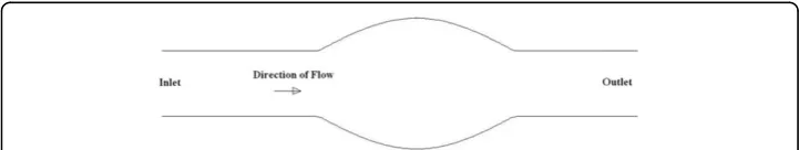 Figure 1 Idealised axisymmetric aneurysm model utilised for both computational and experimentalanalysis