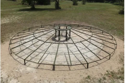 Figure-4. Steel structure and absorbent ground of experimental model. 