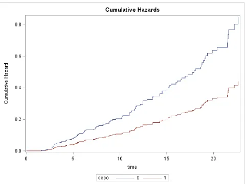Figure 5: Difference in Sample Log Cumulative Hazard Functions, Final Sample 