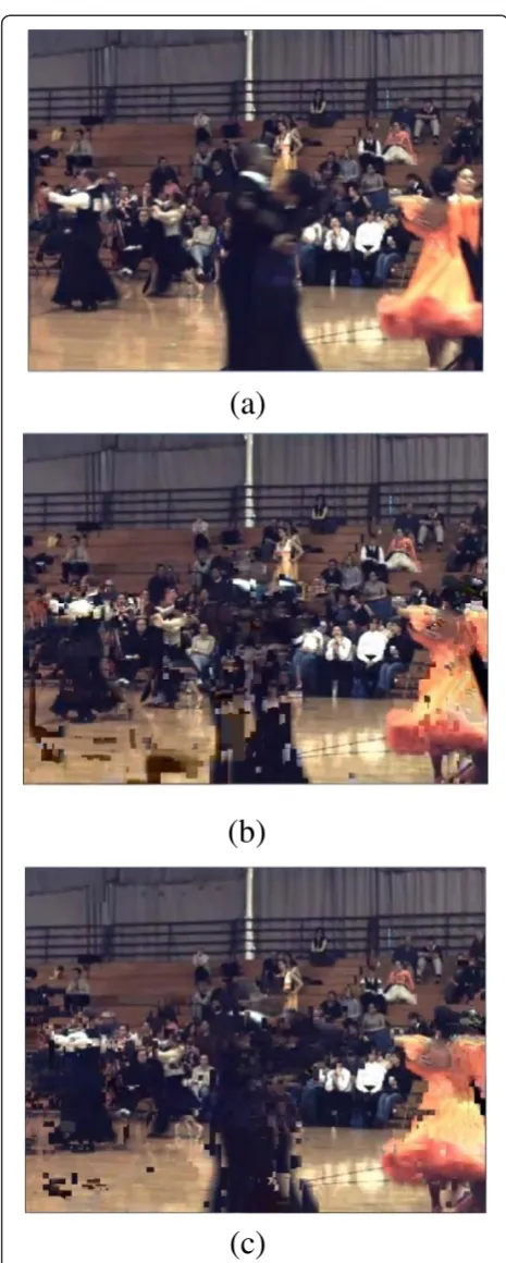 Figure 11 Subjective comparison of Exit sequence at the 20th(27.040 dB).frame (B = 8)