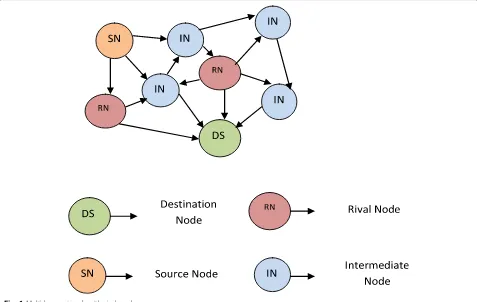 Fig. 1 Multi-hop network with rival node
