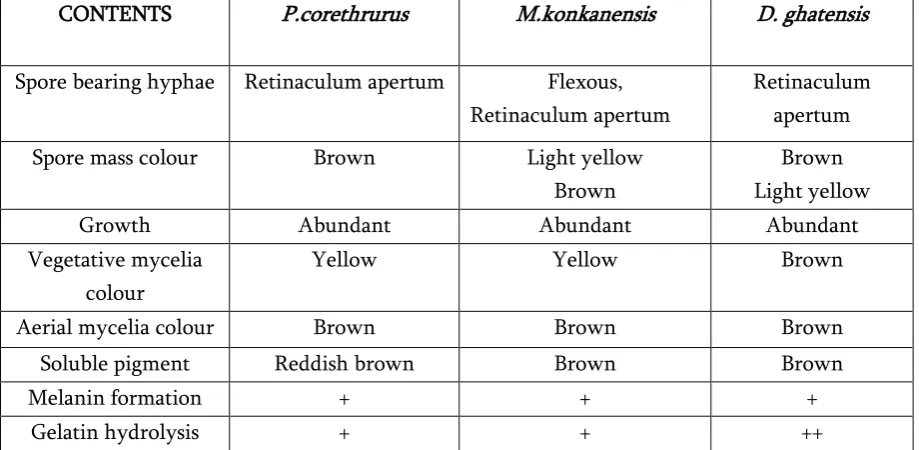 Table 1. Characterization of bacteria isolated from gut tissues of earthworm 