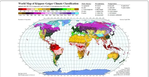 Fig. 1 World map of Köppen–Geiger climate classification (From Kottek et al. [30])