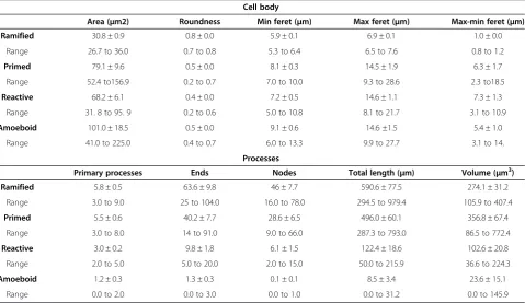Table 1 Quantitative features of IBA1-IR phenotypes in human dACC gray matter