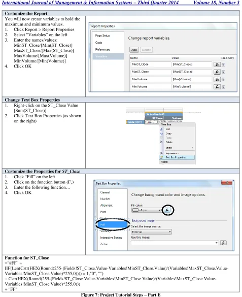 Figure 7: Project Tutorial Steps – Part E 