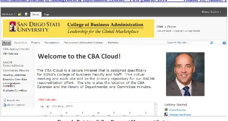Figure 4:  Prototype College Document Management System 