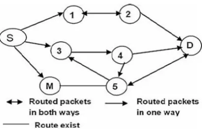 Figure 2. Sample network with gray-hole attack 