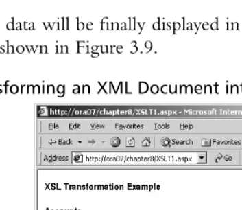 Figure 3.9 Transforming an XML Document into an HTML Document