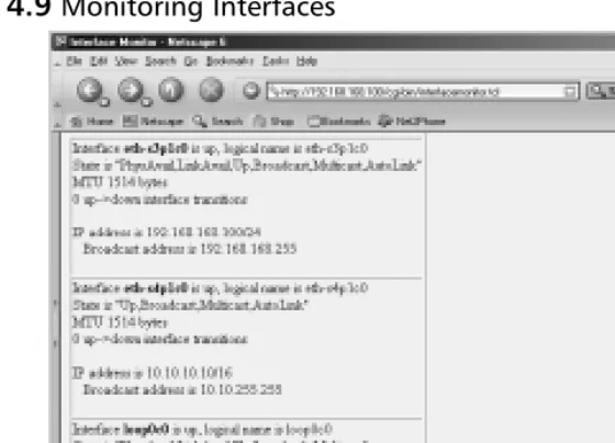 Figure 4.9 Monitoring Interfaces