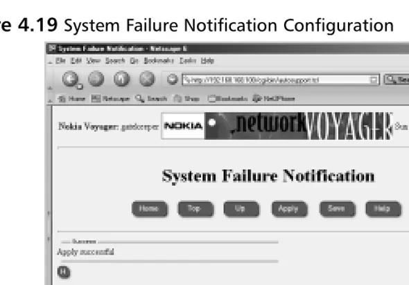 Figure 4.19 System Failure Notiﬁcation Conﬁguration