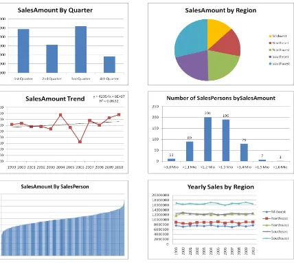 Figure 2: Sample Charts and Graphs Created in Excel 