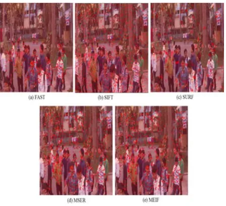Figure-6. Comparison of five different feature vectors during tracking using HS optical flow