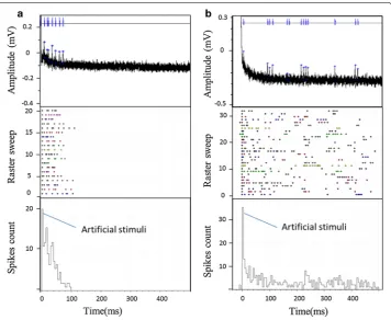 Fig. 9 Experimental design of RGCs response and the results. Type I RGC (electrically artificial stimulation