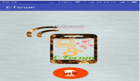 Figure 1(c).  Menu page for E-forum Application 