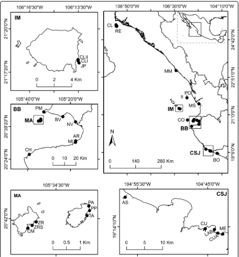 Fig. 1 Map of the study area with sampling localities (black circles) where caprellid species were collected
