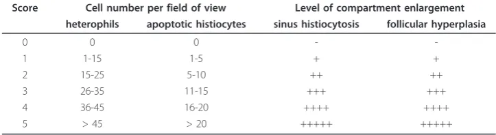 Figure 1 Histiocytic karyorrhexis (arrows) as sign for apoptotic changes of histiocytes, (H&E, ×1000)