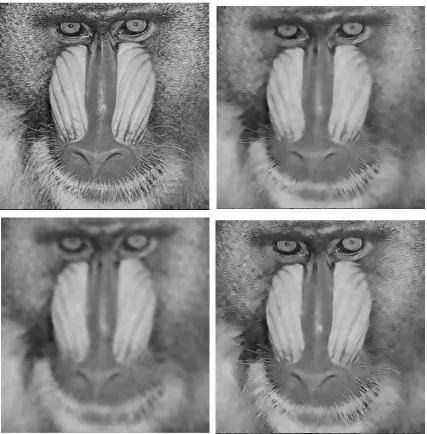 Figure 2. From left to right. 1                             restored image using Gaussian weighting function