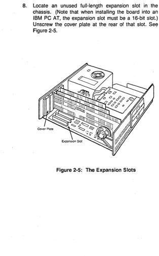 Figure 2-5: The Expansion Slots 