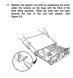 Figure 2-8: Replacing the System Unit Shell 