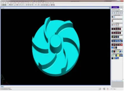 Figure 2. CAD model of the pump impeller 