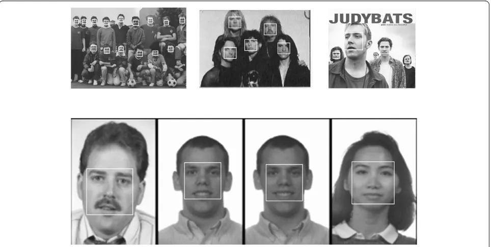 Figure 8 Some detection results of the proposed face detection system.