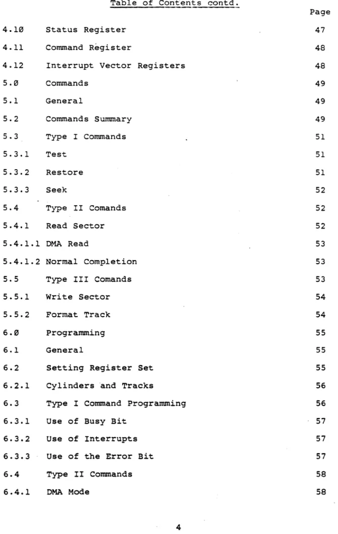Table  of  Contents  contd. 
