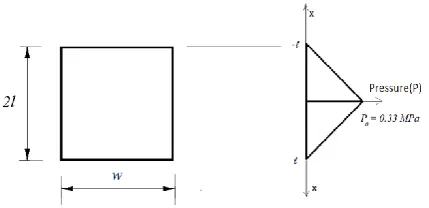 Figure 2. Pressure distribution over the contact area 